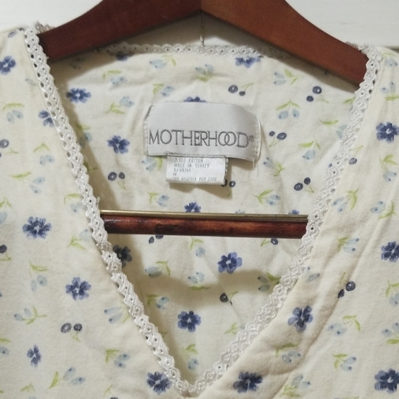MOTHER MATERNITY NURSING GOWN 100% COTTON SZ M - Picture 3 of 6